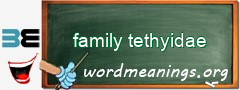 WordMeaning blackboard for family tethyidae